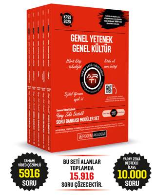2025 KPSS Genel Yetenek Genel Kültür Tamamı Çözümlü Soru Bankası Seti - 5 Kitap - 1