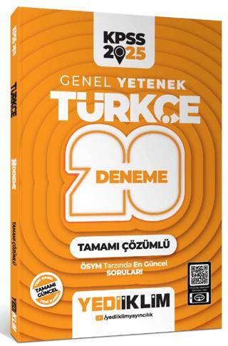 2025 KPSS Genel Yetenek Türkçe Tamamı Çözümlü 20 Deneme - 1