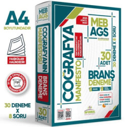 2025 MEB AGS Coğrafya Manifesto Branş Deneme Paketi 30lu Fasikül Seti Özgün Dijital Çözümlü - 1