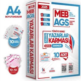 2025 MEB-AGS GY-GK Yazarlar Karması Türkiye Geneli KURUMSAL 10lu Dijital Çözümlü Deneme Paketi - 1