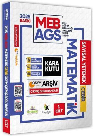 2025 MEB-AGS Matematik Kara Kutu 1.Cilt Cebir Çıkmış Soru Bankası Konu Özetli Video-PDF Çözümlü - 1