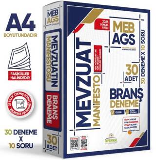 2025 MEB AGS Mevzuat Manifesto Branş Deneme Paketi 30lu Fasikül Seti Özgün Dijital Çözümlü - 1