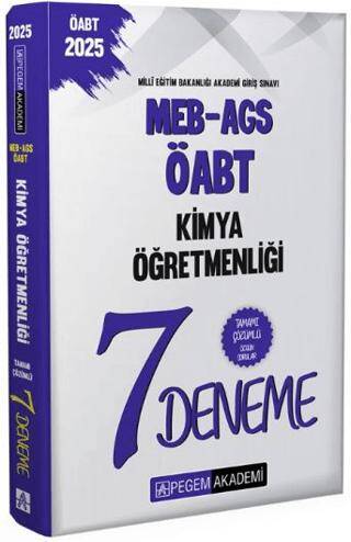 2025 MEB-AGS-ÖABT Kimya Öğretmenliği Tamamı Çözümlü 7 Deneme - 1