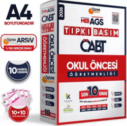 2025 MEB-AGS ÖABT Okul Öncesi Öğretmenliği ÖSYM Tıpkı Basım 9lu Deneme Paketi Çözümlü Türkiye Geneli - Karakutu Yayın