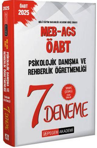 2025 MEB-AGS-ÖABT Psikolojik Danışma Ve Rehberlik Öğretmenliği Tamamı Çözümlü 7 Deneme - 1