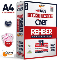 2025 MEB - AGS ÖABT Rehber Öğretmenliği ÖSYM Tıpkı Basım 11’li Deneme Paketi Dijital Çözümlü - 1