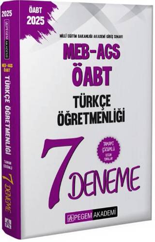 2025 MEB-AGS-ÖABT Türkçe Öğretmenliği Tamamı Çözümlü 7 Deneme - 1