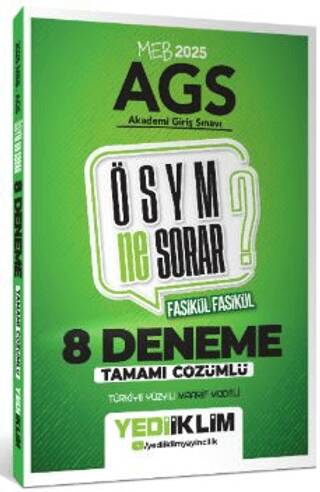 2025 MEB AGS ÖSYM Ne Sorar Tamamı Çözümlü 8 Fasikül Deneme Sınavı - 1