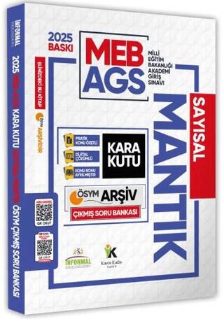 2025 MEB-AGS Sayısal Mantık Kara Kutu ÖSYM Çıkmış Soru Bankası Konu Özetli Video-PDF Çözümlü - 1
