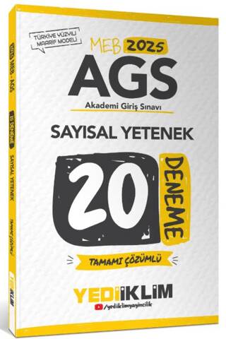 2025 MEB AGS Sayısal Yetenek Tamamı Çözümlü 20 Deneme - 1