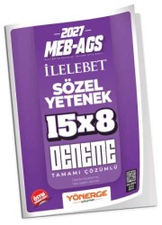 2025 MEB-AGS Sözel Yetenek İLELEBET 15x8 Deneme Çözümlü - Yönerge Yayınları