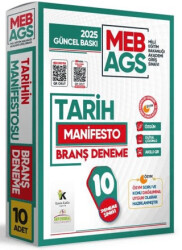 2025 MEB AGS Tarih Manifesto Branş Deneme Paketi 10lu Özgün Dijital Çözümlü - 1