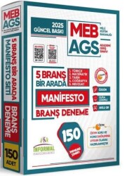 2025 MEB AGS Türkçe-Matematik-Tarih-Coğrafya-Mevzuat Manifesto Branş Denemesi 150 Adet Fasikül Seti - 1
