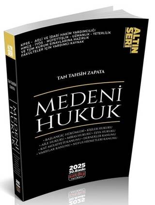 2025 Medeni Hukuk Konu Anlatımı Altın Seri - 1