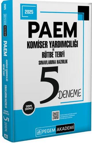 2025 PAEM Komiser Yardımcılığı ve Rütbe Terfi Sınavlarına Hazırlık 5 Deneme - 1