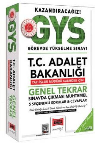 2025 T.C Adalet Bakanlığı Yazı İşleri Müdürü Kadrosu İçin Genel Tekrar - 1