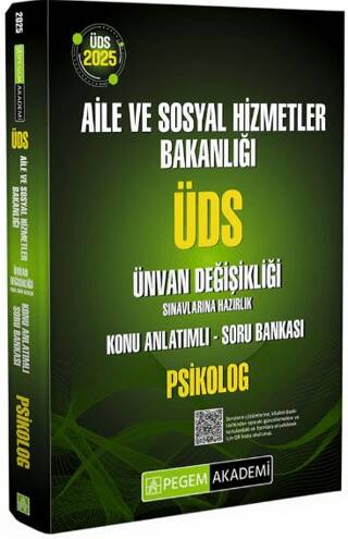 2025 ÜDS Aile ve Sosyal Hizmetler Bakanlığı Ünvan Değişikliği Sınavlarına Hazırlık Konu Anlatımlı Soru Bankası Psikolog - 1