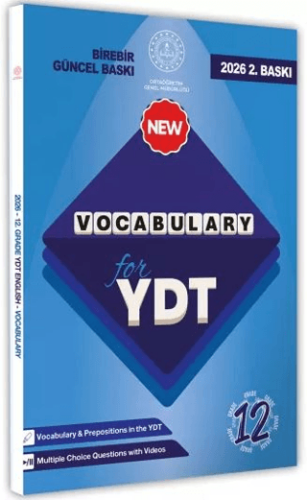 2025 YDT MEBİ İngilizce 12. Sınıf Vocabulary Kelime Bilgisi Soru Bankası Kitabı Video Çözümlü - 1