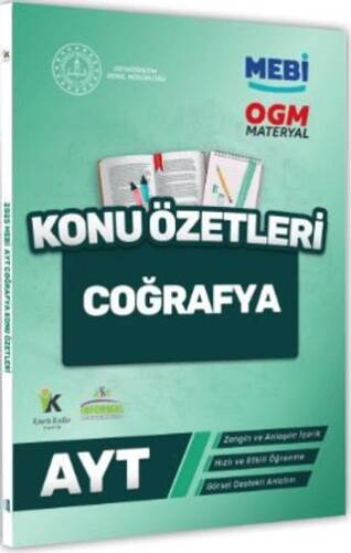 2025 YKS - AYT MEBİ - OGM Coğrafya Pratik Konu Özet Kitabı - 1