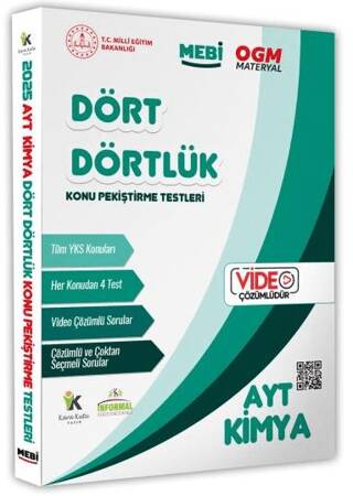 2025 YKS-AYT MEBİ-OGM Dört Dörtlük Kimya Pekiştirme Testi Soru Bankası Video Çözümlü - 1