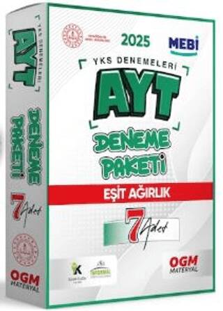 2025 YKS - AYT MEBİ ONLİNE Güncel EŞİT AĞIRLIK TM 7li Seri Deneme Fasikül Paketi - 1