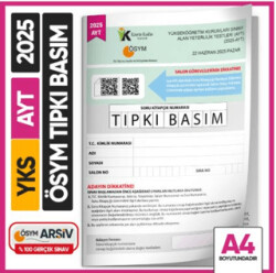 2025 YKS-AYT ÖSYM Tıpkı Basım Çıkmış Soru Kitapçığı Video Çözümlü Türkiye Geneli - Karakutu Yayın
