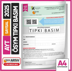 2025 YKS-AYT Sayısal SAY ÖSYM Tıpkı Basım Çıkmış Soru Deneme Kitapçığı - Karakutu Yayın