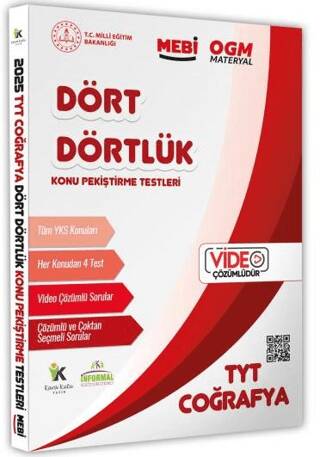 2025 YKS-TYT MEBİ-OGM Dört Dörtlük Coğrafya Pekiştirme Testi Soru Bankası Video Çözümlü - 1