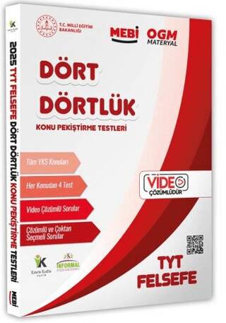 2025 YKS-TYT MEBİ-OGM Dört Dörtlük Felsefe Pekiştirme Testi Soru Bankası Video Çözümlü - 1