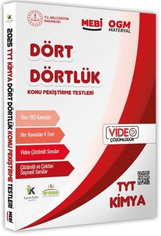 2025 YKS-TYT MEBİ-OGM Dört Dörtlük Kimya Pekiştirme Testi Soru Bankası Video Çözümlü - 1