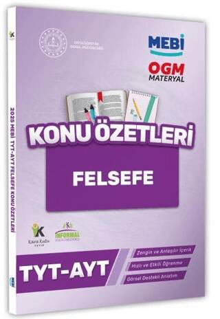 2025 YKS-TYT MEBİ-OGM Felsefe Pratik Konu Özet Kitabı Boyut Görsel Destekli - 1