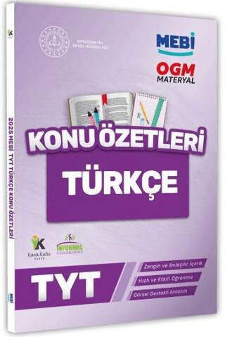 2025 YKS-TYT MEBİ-OGM Türkçe Pratik Konu Özet Kitabı Görsel Destekli - 1