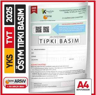 2025 YKS-TYT ÖSYM Tıpkı Basım Çıkmış Soru Kitapçığı Video Çözümlü Türkiye Geneli - 1
