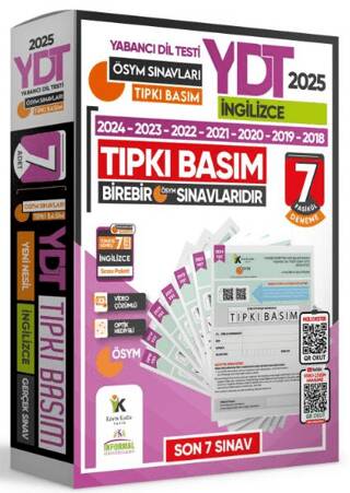 2025 YKS YDT İngilizce ÖSYM Çıkmış Soru Tıpkı Basım 7li Deneme Paketi Türkiye Geneli Video Çözümlü - 1