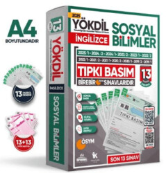 2025 YÖKDİL İngilizce Sosyal Bilimler ÖSYM Çıkmış Soru Tıpkı Basım Deneme Paketi 13li Türkiye Geneli - 1