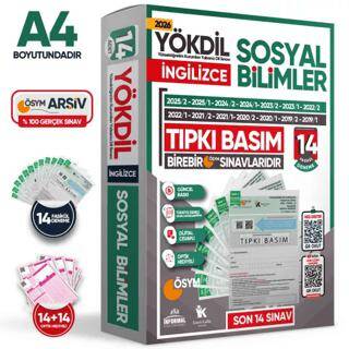 2025 YÖKDİL İngilizce Sosyal Bilimler ÖSYM Çıkmış Soru Tıpkı Basım Deneme Paketi 13li Türkiye Geneli - 1