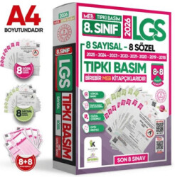 2026 8. Sınıf LGS Tıpkı Basım Çıkmış Soru 8+8 Deneme Paketi Sayısal+Sözel Türkiye Geneli Dijital Çözümlü - Karakutu Yayın