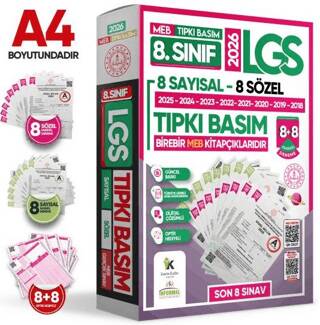 2026 8. Sınıf LGS Tıpkı Basım Çıkmış Soru 8+8 Deneme Paketi Sayısal+Sözel Türkiye Geneli Dijital Çözümlü - 1