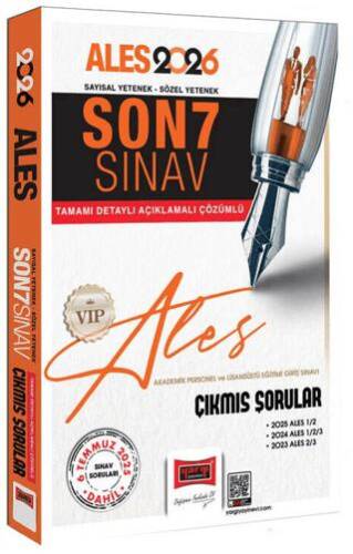 2026 ALES VİP Sayısal-Sözel Yetenek Son 7 Sınav Çıkmış Sorular 6 Temmuz Dahil - 1