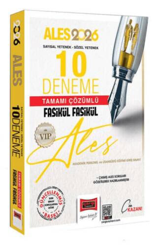 2026 ALES VIP Sayısal-Sözel Yetenek Tamamı Çözümlü Fasikül Fasikül 10 Deneme - 1