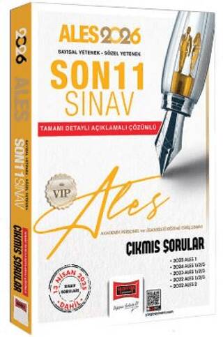 2026 ALES VIP Son 11 Sınav Çıkmış Sorular 13 Nisan 2025 Sınavı Dahil - 1