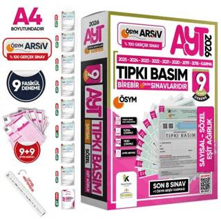 2026 AYT Sayısal-Sözel-Eşit Ağırlık ÖSYM Çıkmış Soru Tıpkı Basım 9`lu Deneme Paketi - 1