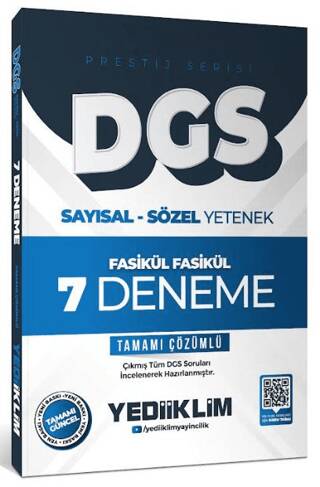 2026 DGS Prestij Serisi Sayısal Sözel Yetenek Tamamı Çözümlü Fasikül Fasikül 7 Deneme - 1