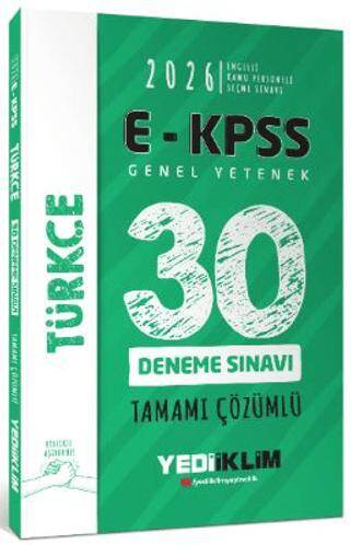 2026 E - KPSS Tüm Adaylar İçin Genel Yetenek Türkçe Tamamı Çözümlü 30 Deneme Sınavı - 1