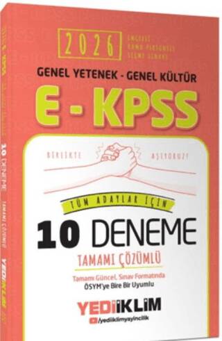 2026 EKPSS Genel Yetenek Genel Kültür Tüm Adaylar İçin Tamamı Çözümlü 10 Deneme - 1