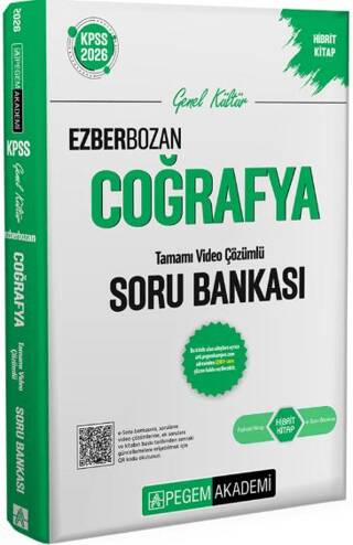 2026 KPSS Genel Yetenek Genel Kültür Ezberbozan Coğrafya Tamamı Video Çözümlü Soru Bankası - 1