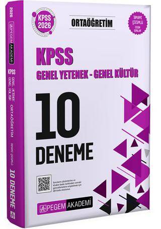 2026 KPSS Genel Yetenek Genel Kültür Ortaöğretim Tamamı Çözümlü 10 Deneme - 1