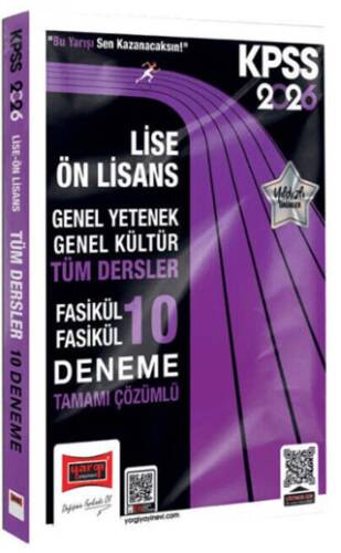 2026 KPSS GK-GY Lise Ön Lisans Tüm Dersler Fasikül Fasikül Tamamı Çözümlü 10 Deneme - 1