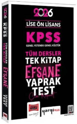 2026 KPSS Lise Ön Lisans GK-GY Tüm Dersler Tek Kitap Efsane Çek Kopart Yaprak Test - 1