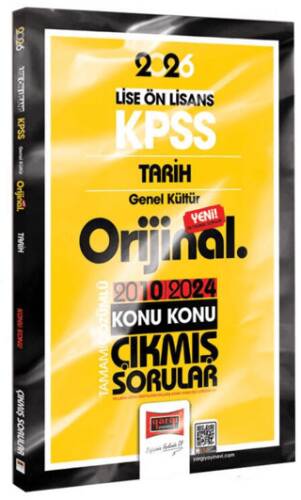 2026 KPSS Lise-Önlisans Tarih Orijinal 2010-2024 Konu Konu Çıkmış Sorular - 1
